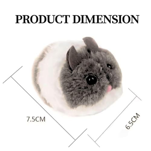 RvPaws Pulling Mouse Sound for Kitten | Vibrating Drawstring Mouse Cat Catching Mouse Toy | Funny Mouse Plush Cat Toy Jumping Mouse - Color May Vary 2