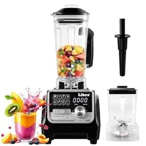 Libra 2200 Watt Juicer Mixer Grinder for Home – Digital Commercial Mixer Grinder with Copper Motor, 8 Pre-Set Function, Timer and 2 BPA-Free Jars – For Home & Commercial Use