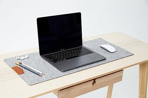 TIERNO 70x30 cm Mouse Pad and Desk Pad Natural Felt Mouse Pad - Keyboard Pad - Non Slip Desk Mat for Computer, Laptops and Gaming (Pack of 1) 3