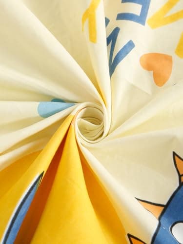 Home Sizzler 210TC Microfibre Playful Dinosaur Elastic Fitted Double Bedsheet (72X78 Inch) with 2 King Size Pillow Covers 4