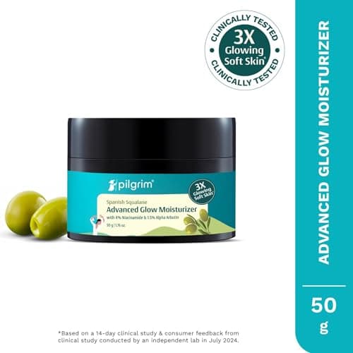 Pilgrim Squalane Niacinamide & Vitamin C Glow Moisturizer for face, dry skin hydration | With vitamin c for glowing skin | Non-greasy | For Women and Men I 50 gm 2