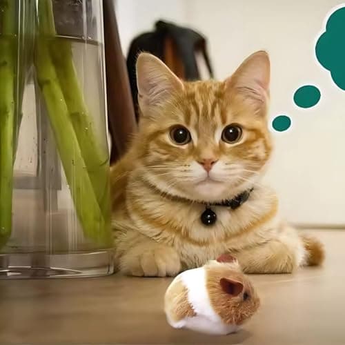 RvPaws Pulling Mouse Sound for Kitten | Vibrating Drawstring Mouse Cat Catching Mouse Toy | Funny Mouse Plush Cat Toy Jumping Mouse - Color May Vary 5