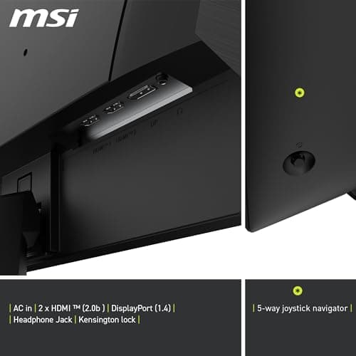MSI MAG 275QF 27 Inch 2k WQHD Gaming Monitor - 2560 x 1440 Rapid IPS Panel, 180 Hz / 0.5ms (GtG, Min.), 101% sRGB Colour Gamut, Frameless Design, HDR Ready - DisplayPort 1.4, HDMI 2.0b(WQHD@144Hz) 3