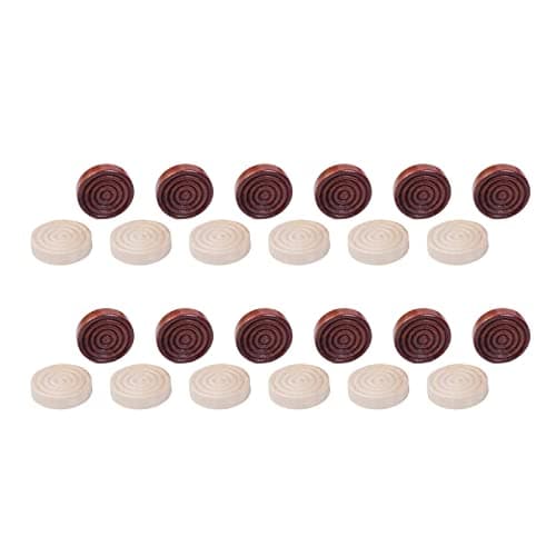 UJEAVETTE 24x Round Backgammon Pieces Chess Game Accessories for Kids Educational Toy 2