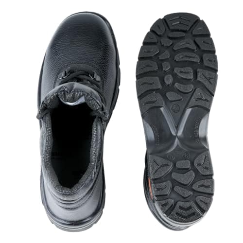 Tiger Leopard Black Leather Barton Print ISI Marked Safety Shoe for Men Industrial with Steel Toe Cap High Ankle Single Density Direct Injected PU Sole (Black, S1) (Numeric_10) 3