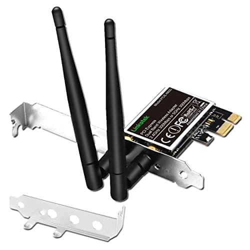 LinksTek Wireless N 600Mbps (2.4GHz 300Mbps and 5GHz 300Mbps) PCI-E Wi-Fi Adapter-PCIE Wi-Fi Card-Wireless Network Adapter for Windows 10 8.1 8 7 XP and Windows Server (32/64bit) PCs (PCIE-N600)