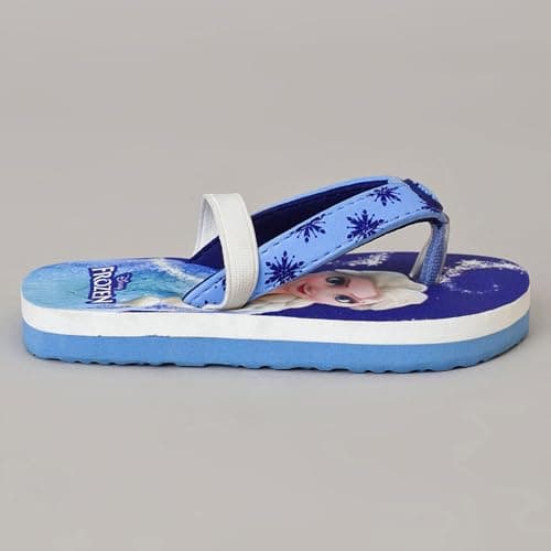 Kidsville Official Frozen Elsa Printed Blue Kids Girls Flip-Flop | Soft, Non-Slip, Indoor, Outdoor, House Slipper, Comfortable & Durable Footwear for Children 2