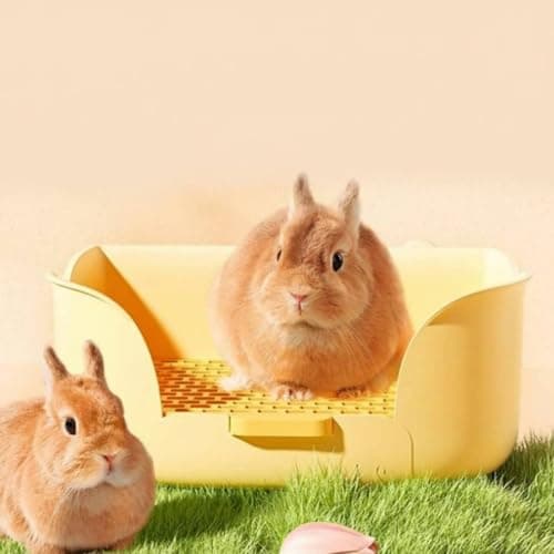 SNAPPSY Dwarf Rabbit Potty Tray Flower Shape Large Rabbit Toilet Box Easy to Clean Guinea Pig Litter Box for Indoor, Tulip Orange 3