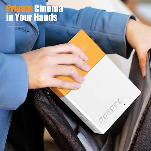 LED Pico Video Projector for Home Theater Film Projectors, Compatible with Smartphone/Tablet/Laptop/TV Stick/PS/USB 5