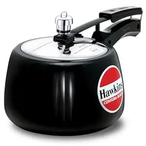 Hawkins 3 Litre Contura Black Pressure Cooker, Hard Anodised Inner Lid Cooker, Handi Cooker, (CB30)