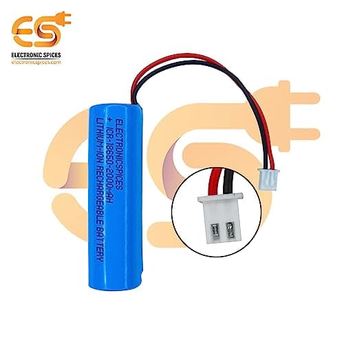 Electronic Spices 2000mAh Rechargeable Battery Lithium-ion with Wire and JST Connector Without BMS 4