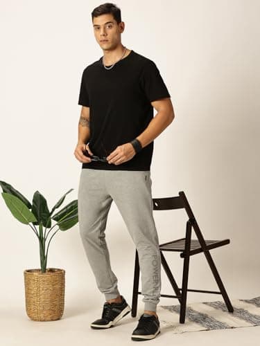 Thomas Scott Mens Cotton Blend Slim Fit Joggers Track Pant (CCKB06_Greymelange, S) 5