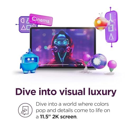 Lenovo Tab Plus - 2024 - Premium Entertainment Tablet - 8 JBL® Speakers - 11.5" 2K LCD Touch Display - 8GB Memory - 128GB Storage - MediaTek™ Helio G99 - Folio Case Included - Luna Grey 5