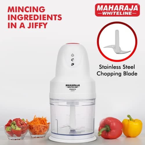 Maharaja Whiteline Frisco 800Ml Electric Chopper, 250W- Ec-102 (White), 2 Year Warranty - 250 Watts 3