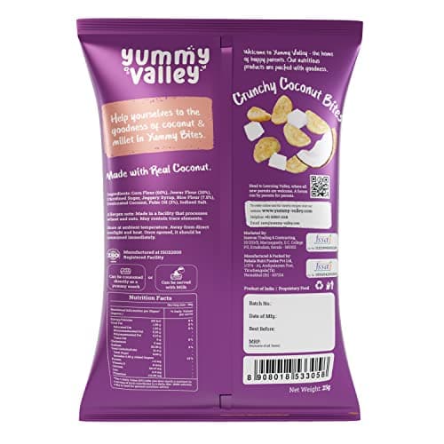 Yummy Valley Assorted Millet Snacks, 25g x Pack of 3 | Healthy Baked Snacks | Gluten Free Maida Free | No Refined Sugar | Jowar Based Crispy Bites | Ready to Eat Snack Combo for Kids 3
