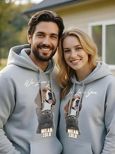 Amazon Brand - Anarva Unisex Customised Hoodie | Personalised Photo Logo Text Print Pullover | Premium Cotton Fleece Sweatshirt with Kangaroo Pocket | Winter Wear for Men & Women Black, L 4