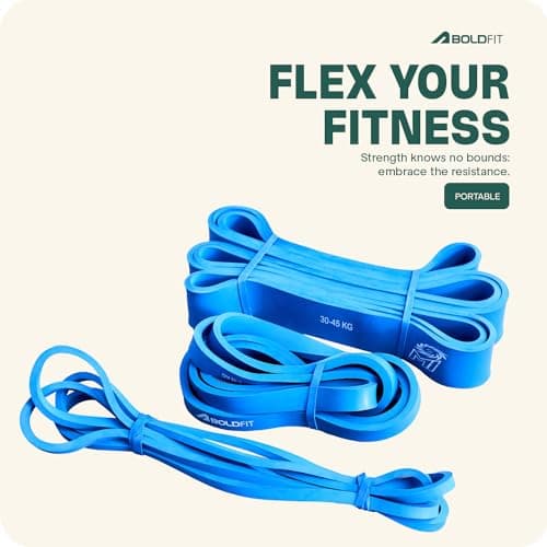 Mumbai Indians (MI) Official Merchandise Heavy Resistance Band for Workout Exercise & Stretching Pull Up Bands for Home Exercise for Gym Men & Women Resistance Bands Loop, Toning Bands Blue (7-15Kg) 3