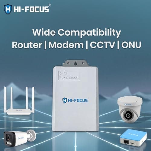 Hi Focus Mini UPS for WiFi Router 12V | 5400mAh Battery Backup | Power Backup for Modem, CCTV & ONU | Built-in Lithium Battery with Safety Protection 5