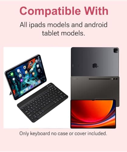 CLAUZIO Wireless Keyboard for IPad,MacOS,Apple,Android or Chrome os Compatible with Pc, Mac, Laptop, Smartphone, Tablet Wireless Bluetooth Multi-Device- Black 2