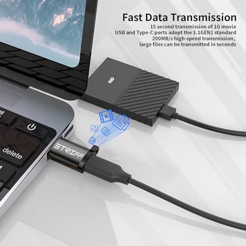 STRIFF OTG Type A to Type C Connector Compatible with All USB Devices 4