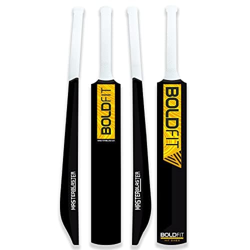 Boldfit Turf Bat Cricket for Adults Plastic Tennis Bat for Mens Heavy Plastic Bats with Grip for Gully, Tournament Match Standard Full Size Tennis Ball - Black