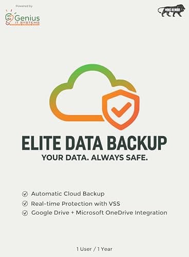 Elite Data Backup – Automatic Cloud Backup Software for Windows | Backup to Google Drive & OneDrive | Ideal for Tally & Accounting Data | 1 User 1 Year | License Key via Email | India's No 1 Backup So