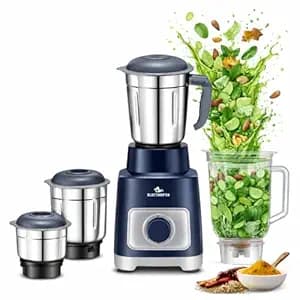 Electrofox AeroMix With Grind X Technology 750 W Juicer Mixer Grinder (Aero Mix | 4 Jars | Blue, Grey) 4 Year Warranty