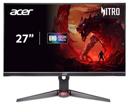 Acer Nitro XV272K V5 27 Inch UHD (3840x2160) IPS Agile Splendor Gaming Monitor | 160Hz Refresh, Delta E<1, FHD 320Hz Through DFR, G-Sync & FreeSync Compatible, Smart Dial, Eyesafe Certified – Black