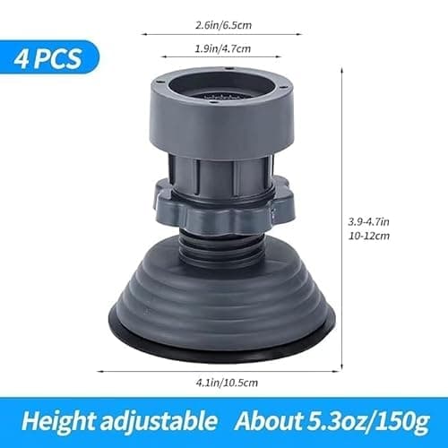 TOMOFON Upgraded Anti-Vibration Pads – Extra-Large Adjustable Feet for Washer & Refrigerator – Shock Absorbing, Noise Cancelling & Pads for Stability Washing Machine Stand 2