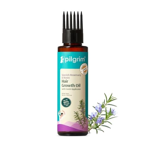 Pilgrim Spanish Rosemary & Biotin HairGrowth Oil to Control Hair Fall & Strengthens Hair 100ml | Rosemary essential oil for hairgrowth | Reduces Hairfall | Strengthens Hair I For Women and Men 2