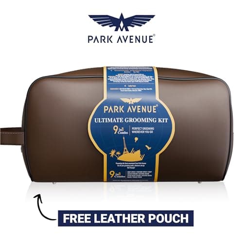 Park Avenue Ultimate Grooming Kit 9in1 Combo Grooming Kit for Men | Gift Set | Shaving Kit for Men | Shaving Foam | After Shave | Gift Hamper | Free Travel Pouch Inside 2