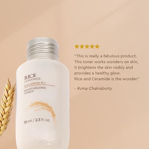 The Face Shop Rice & Ceramide Moisturizing Toner 70ml | Hydrating Milky Face Toner with Rice Extract for Brightening & Glow | Korean Skincare | For All Skin Types 3