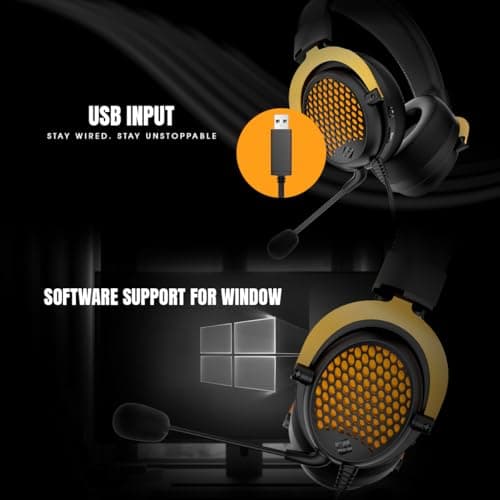 Cosmic Byte CryoCore 7.1 Surround Wired Gaming Headset with Noise-Cancelling Mic, Honeycomb Metal Design, Braided Cable, PC Software & PS4/PS5 3D Audio Support (Black) 5