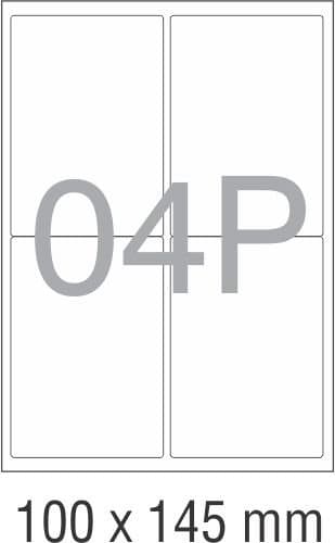 Novajet Multipurpose Label For Inkjet/Laser Printer 4 Label (Size Of Lable 100 Mm X 145 Mm) In A4 Sheet (100 Sheet), 100 Labels 3
