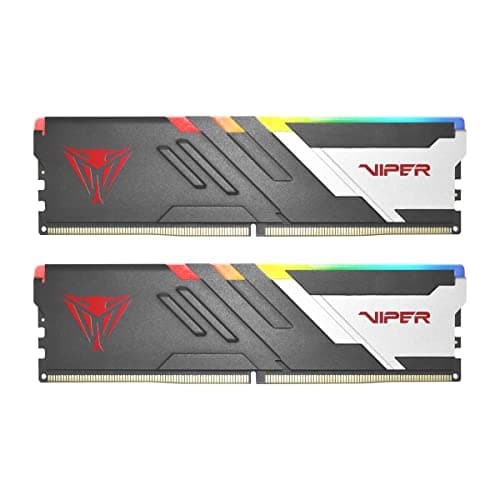 Patriot Memory Viper Venom RGB DDR5 RAM 64GB (2X32GB) 6000MT/s CL30 UDIMM Desktop Gaming Memory Kit PVVR564G600C30K