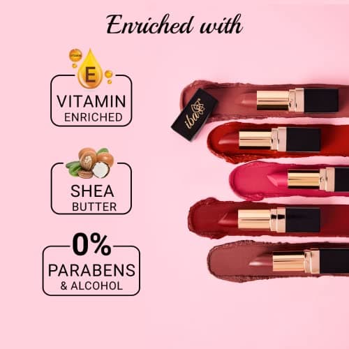 Iba Long Stay Matte Lipstick for Women- M01 Deep Mauve, 4g | Creamy Matte Finish & Smooth Texture | Long-Lasting | Hydrated Lips | Enriched with Vitamin E | Intense Colour & Highly Pigmented | Lip Mak 4