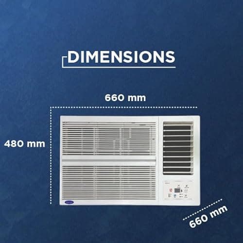Carrier ESTRELLA Gx (P) 1.5 Ton 3 Star Window Inverter AC with Dust Filter, Auto Restart, Turbo/Sleep/Dry Mode | 100% Copper Condenser | Energy Efficient, Cools Even at 52°C (CAW18EC3R36F0, White) 5