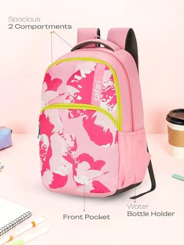 Safari Neoflora School Bag For Girls, Capacity - 36L, 2 Compartments Backpack For kids Pink 5
