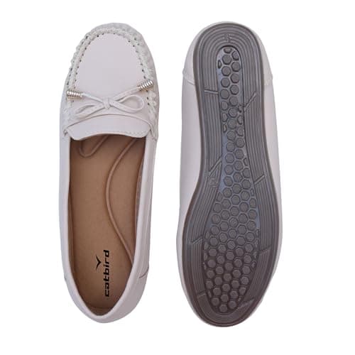 CatBird Women Cream Comfortable Loafer 3 UK 2