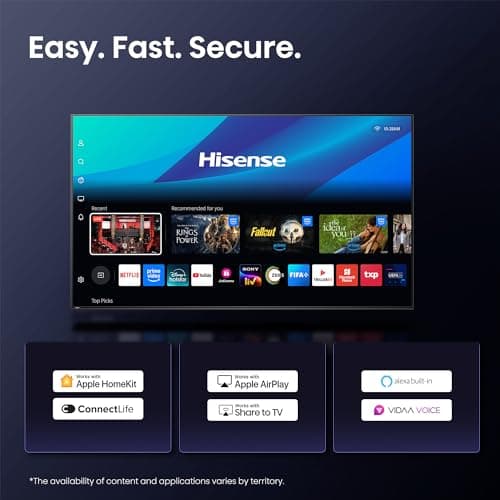 Hisense 126 cm (50 Inches) 4K Ultra HD Smart QLED TV | 48W Powerful Speakers | Dolby Atmos & HDR10+ | ALLM, VRR & Game Mode | Cricket Mode | AI 4K Upscaler | VIDAA OS | 50E75Q (Black) 3