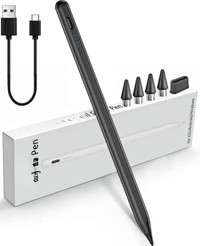 ActiveTouch Digital Stylus Pen – Precision Touchscreen Pen for Android Tablets & Smartphones, Smooth Writing & Drawing (Black)