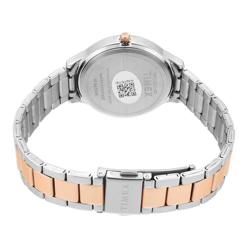 TIMEX Analog Watch for Women with Blue Round Dial & Multicolor Stainless Steel Bracelet Band Water Resistant Women's Wrist Watches - TWTL12111 5