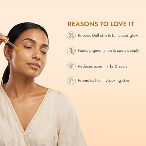 Original Kumkumadi Face Serum – Ayurvedic Night Serum with Saffron, Manjistha & Sandalwood for Glowing, Bright & Even-Toned Skin – Natural & No- Chemical (30 ML) 4