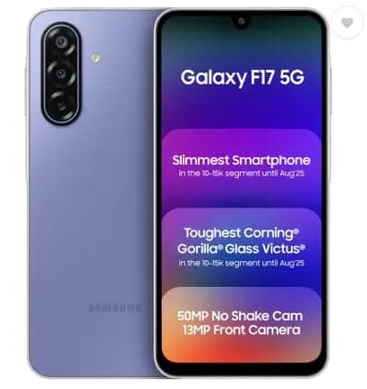 Samsung Galaxy F17 5G, Violet Pop (4GB, 128GB)