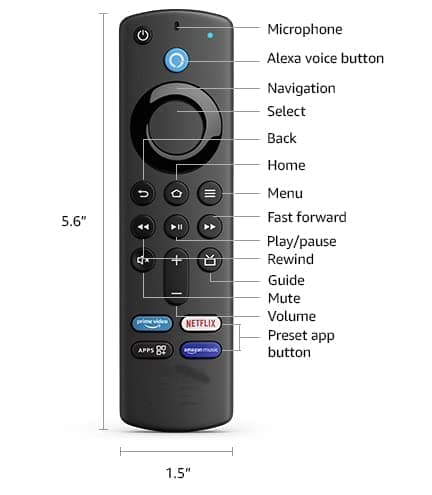 Remote Control Compatible with Amazon Alexa Voice Fire TV Stick (3rd Generation) Firestick Third Gen Replacement of Original by CARORS 2
