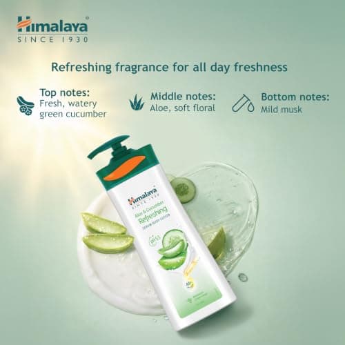 Himalaya Aloe & Cucumber Refreshing Serum Body Lotion| 400ml| Aloe Vera | Cucumber Extracts| Refreshes & Cools Skin | 48 H Moisturization | pH 5.5 | Moisturizes 5 Layers Deep 5