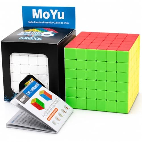 MoYu 6x6 Speed Cube, Stickerless, Smooth Rotation Brain Teaser Puzzle for Kids & Adults
