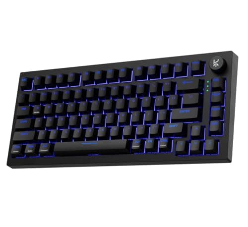 Kreo Swarm X Wireless Mechanical Gaming Keyboard – Huano Red Switches, Pass Through Keycaps with RGB, Tri-Mode Connectivity (2.4Ghz/Bluetooth/Wired), 5-Pin Hot-Swap, for Windows & MacOS (Black)