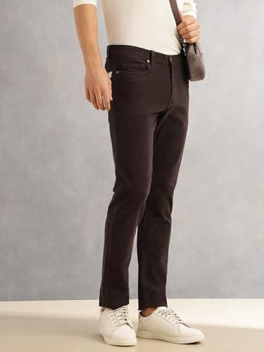 Thomas Scott Men's | Regular Fit | Mid-Rise | 5 Pockets | Button Closure | Gabbar Corduroy | Chinos | Trouser (CCBT155_Coffee_30) 3