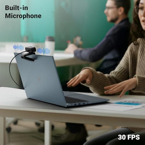 Zebronics FHD USB Webcam, 30FPS, 2P2G Lens, 2.0MP CMOS Sensor, Auto-White Balance, Auto-Exposure, Privacy Shutter, Built-in Mic, for Teams, FaceTime, PC/Laptop (Live Pro) 4